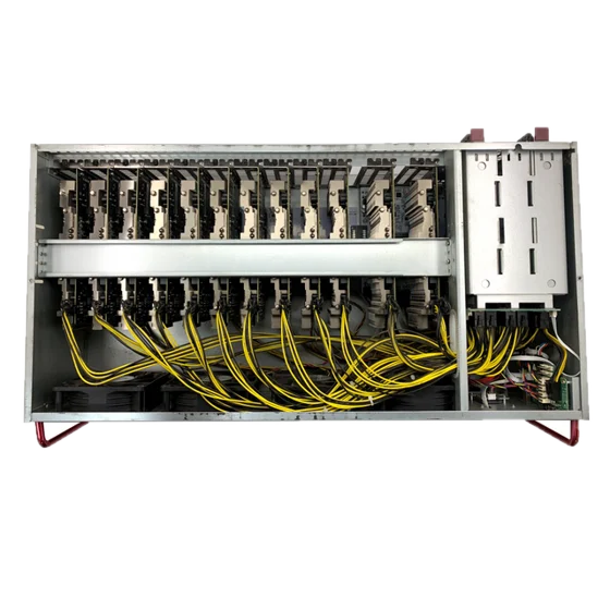 Octominer X12 Ultra Crypto Mining Rig - 12x AMD RX 470 (8GB GDDR5) GPU - Intel G3900 Processor - 4GB RAM - 3x 750W