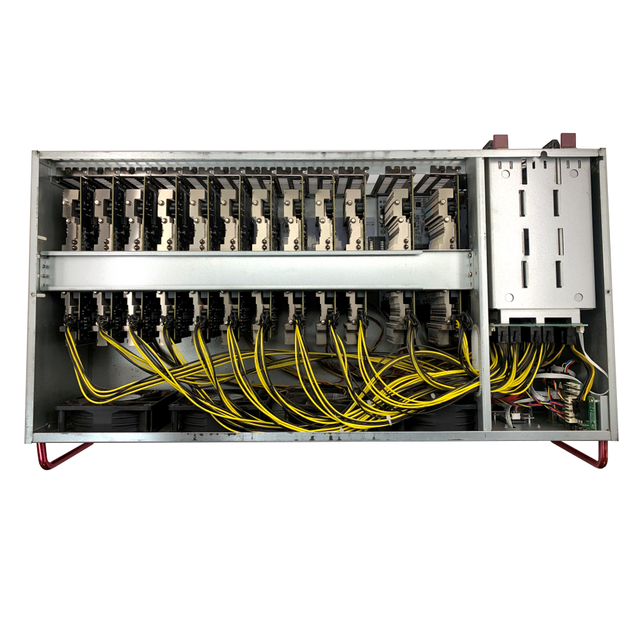 Octominer X12 Ultra Crypto Mining Rig - 12x AMD RX 470 (8GB GDDR5) GPU - Intel G3900 Processor - 4GB RAM - 3x 750W
