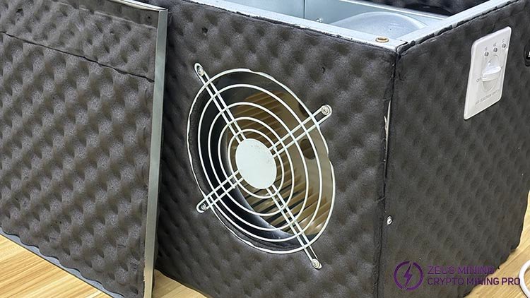 adjustable speed miner silencer for ASIC miner